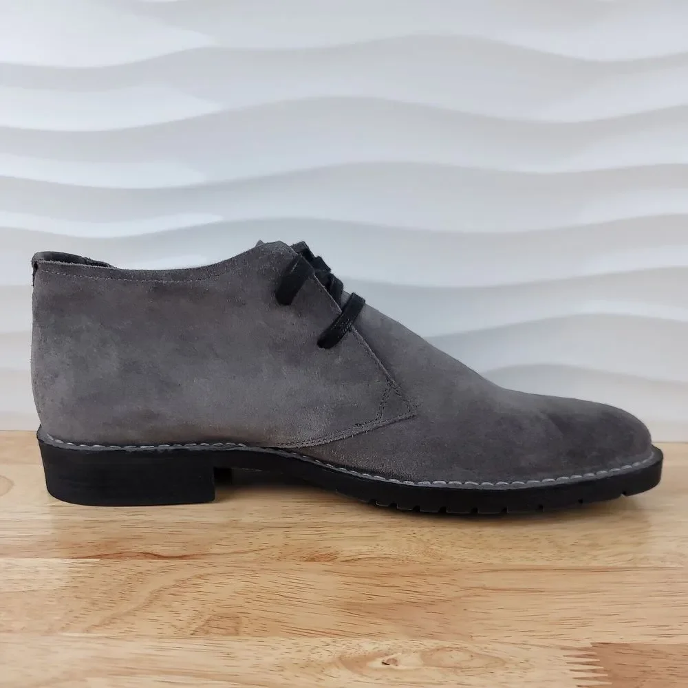 John Varvatos Star USA D Mens Size 13 Gray Suede Leather Chukka Desert Boots - Picture 3 of 16